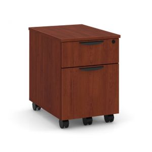 OfficeSource | Mobile Box and File Pedestal, Color: Cherry