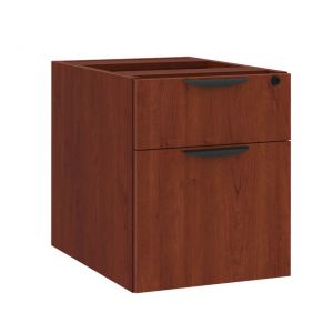 OfficeSource OS Laminate Collection 2 Drawer Hanging Pedestal - Box/File, Color: Cherry