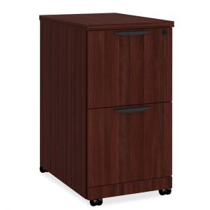 OfficeSource | 2 Drawer Mobile Pedestal - File/File, Color: Cherry
