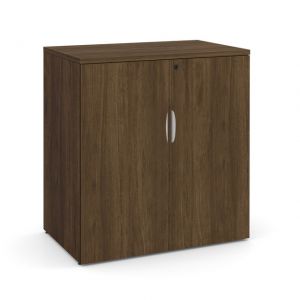 OfficeSource | Storage & Wardrobe Cabinets | Storage Cabinet - 35.5''W x 22''D, Color: Modern Walnut