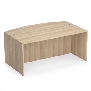 American Elm 66"W Bow Front Desk Shell - OS Laminate Collection
