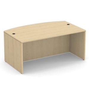 Maple 66"W Bow Front Desk Shell