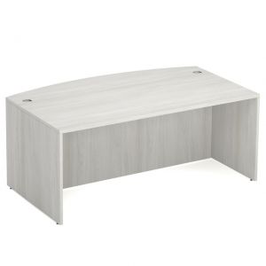 Arcadia White 71"W Bow Front Desk Shell