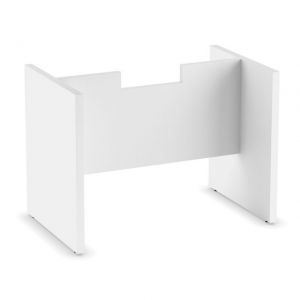 OfficeSource OS Conference Tables Slab Base with Modesty Panel, Color: White