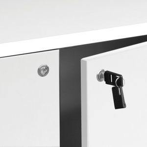 OfficeSource OS Laminate Collection Hutch Door Lock, Color: Black