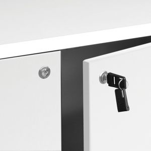OfficeSource OS Laminate Collection Hutch Door Lock, Color: Silver
