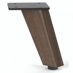 OfficeSource Variant Collection Angled Wood Mini Legs (Set of 4), Color: Modern Walnut