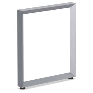 Silver 28.5"H Beveled Leg Base for 24"D Tops