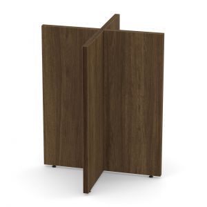 OfficeSource Conference/Multi-Purpose Tables X Base For 36'' and 42'' Round Top, Color: Modern Walnut