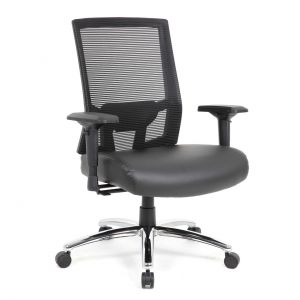 Office Source Big & Tall Collection Mesh Back Executive Chair, Black