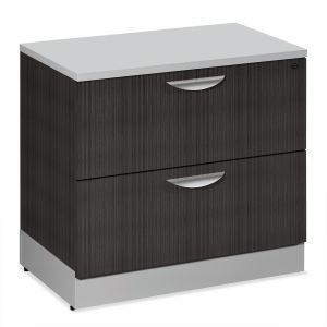 Officesource Cosmo Collection Two Drawer Lateral Drawer, Cordova Brown