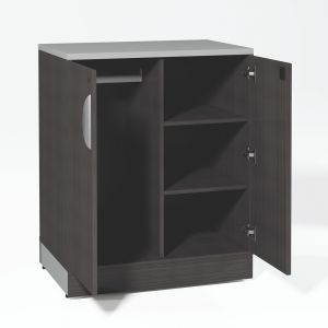 Officesource Cosmo Collection Wardrobe/bookcase, Steely Gray