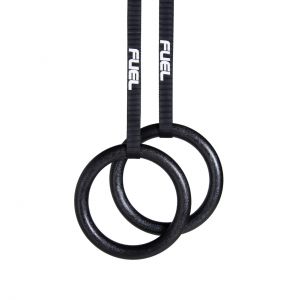 Fuel Gymnastics Rings With Straps-black