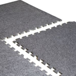 6-pc Foam Tile Flooring With Carpet Top 24"x24" X 11mm 6-piece Puzzle Mat-carpet