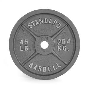 Cap 45 Lb Gray Olympic Plate