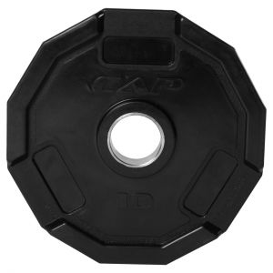 Cap 10 Lb Olympic 12-sided Rubber Grip Plate-black