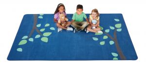 Carpets For Kids 1058 Kidsoft Branching Out - Blue 8ft X 12ft Rectangle