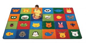 Carpets For Kids 1254 Kidsoft Animal Patchwork - Primary 4ft X 6ft Rectangle