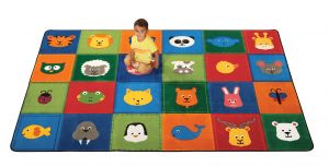 Carpets For Kids 1258 Kidsoft Animal Patchwork - Primary 8ft X 12ft Rectangle