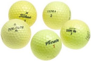 Poly Molded Golf Ball; Optic Yellow; 12-pack W/retail Packaging