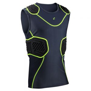 Bull Rush Compression Shirt - Black, Optic Yellow - Youth - Medium