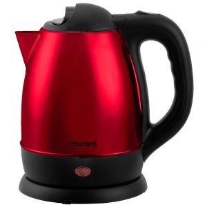 Courant 1.5 Liter Cordless Stainless Steel Electric Kettle - Red