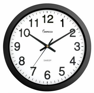 Impecca Impecca 10" Wall Clock, Silent Mov. - Black