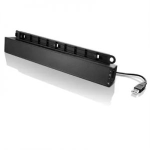 The Lenovo Usb Soundbar Allows You To Add Stereo Sound To Selected Lenovo Monitors Without Having To Sacrifice Valuable Desk Space. The Stylish Lenovo Usb Soundbar Is An Excellent Choice For Adding Stereo Sound To Web Broadcasts, Multimedia Presentations, And Other Applications That Require Audio.