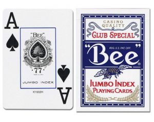 Bee Jumbo Index Poker Cards, 12 Decks