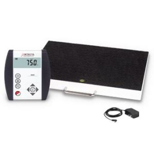 Floor Scale, Portable, 800 lb x .2 lb / 360 kg x .1 kg, 18" x 14" Platform, with AC Adapter