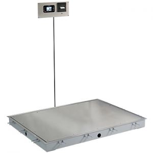 In-Floor Dialysis Scale, 48"x36" SS Deck, 855 Recessed Wall-Mount Indicator