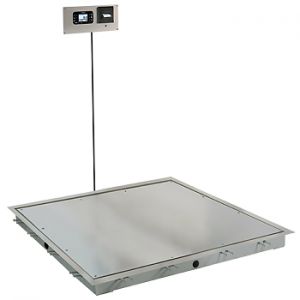 In-Floor Dialysis Scale, 48"x48" SS Deck, 855 Recessed Wall-Mount Indicator