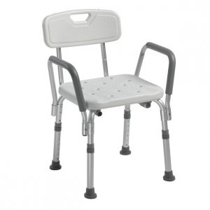 Shower Chair With Back And Removable Padded Arms