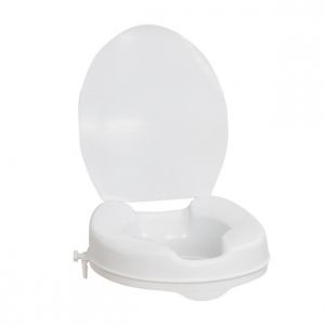 Raised Toilet Seat With Lid, 2"