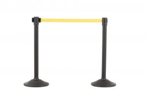 Black Post And 6.5' Yellow Belt, Pack Of 2