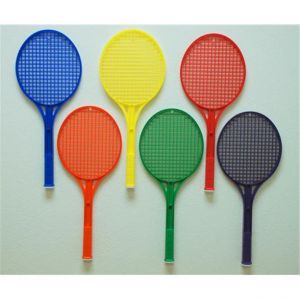 Rainbow Tennis Rackets - Set Of 6, 21" L