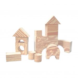 Wood-like Soft Blocks - 30pcs - Bag