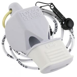 Fox 40 Classic Cmg Safety Whistle Lanyard,white