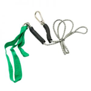 Cando Exercise Bungee Cord With Attachments, 4', Green - Medium 