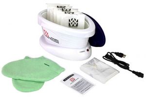 Waxwel Paraffin Bath - Standard Unit Includes: 65 Liners, 1 Mitt, 1 Bootie And 6 Lb Peach Paraffin