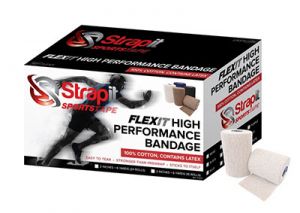 Strapit Flexit Cohesive Prewrap, 3 In X 6 Yrd Roll, Case Of 16 Rolls, White