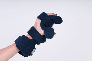 Comfy Splints, Opposition Hand/thumb Terry Cloth Headliner Orthosis, Adult, Navy, Right