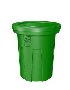 Food Grade Receptacle W/lid, Green, 40 Gal