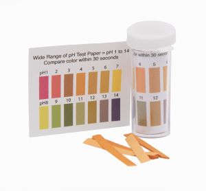 Ph Paper Wide Rang Vial With 11 Additional Color Indicator Cards.