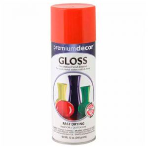 Premium D�cor Decorative Gloss Enamel 12 Oz. Aerosol Can, Pumpkin Orange - 144941