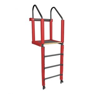 Powr-steel/carbon Fitted Judges Stand Pads; Red