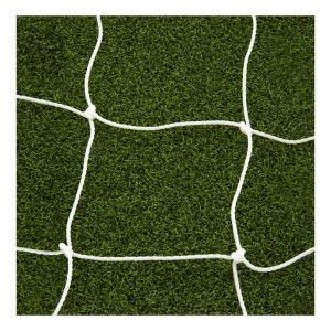 Pair Of Soccer Goal Nets; 6'-6" X 18' X 4' X 2'; Square Braided; White