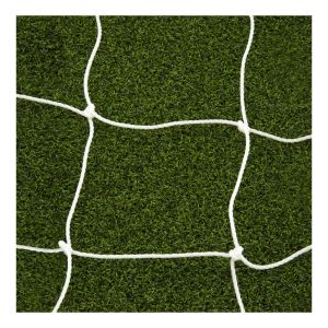 Pair Of Soccer Goal Nets; 8' X 24' X 8' X 3'; Square Braided; White