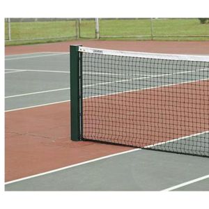 Pair Of Elite Tennis Posts; 4" Sq Aluminum; Dark Green