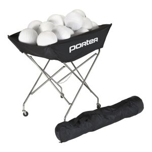 Standard Volleyball Ball Cart; Holds 24 Volleyballs; 39"h X 51"w X 22"d